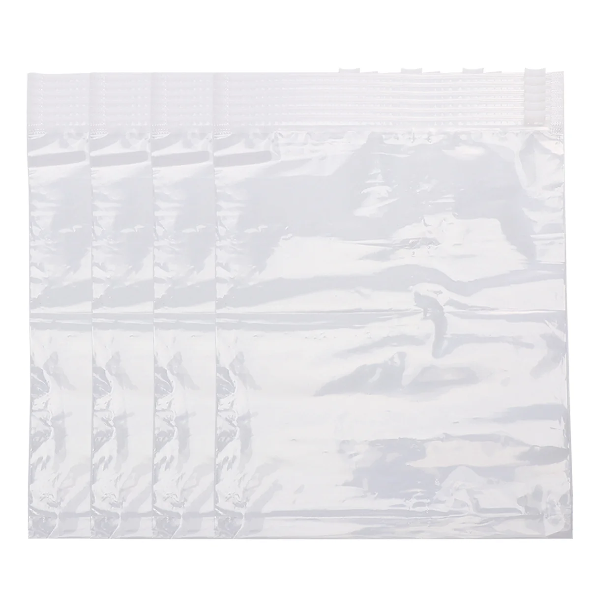 

20pcs in 1 Set Transparent Plastic Packaging Bag Storage Pouch with Convenient Zipper for Clothing Underwer Socks Organize