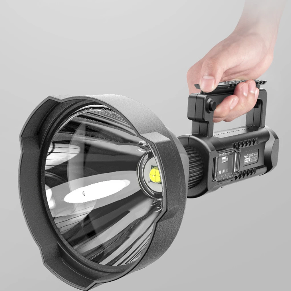 

P70 Rechargeable LED Flashlight Super Bright 1500M Long Range 4 Mode Battery Display Waterproof with Tripod Patrol Camping