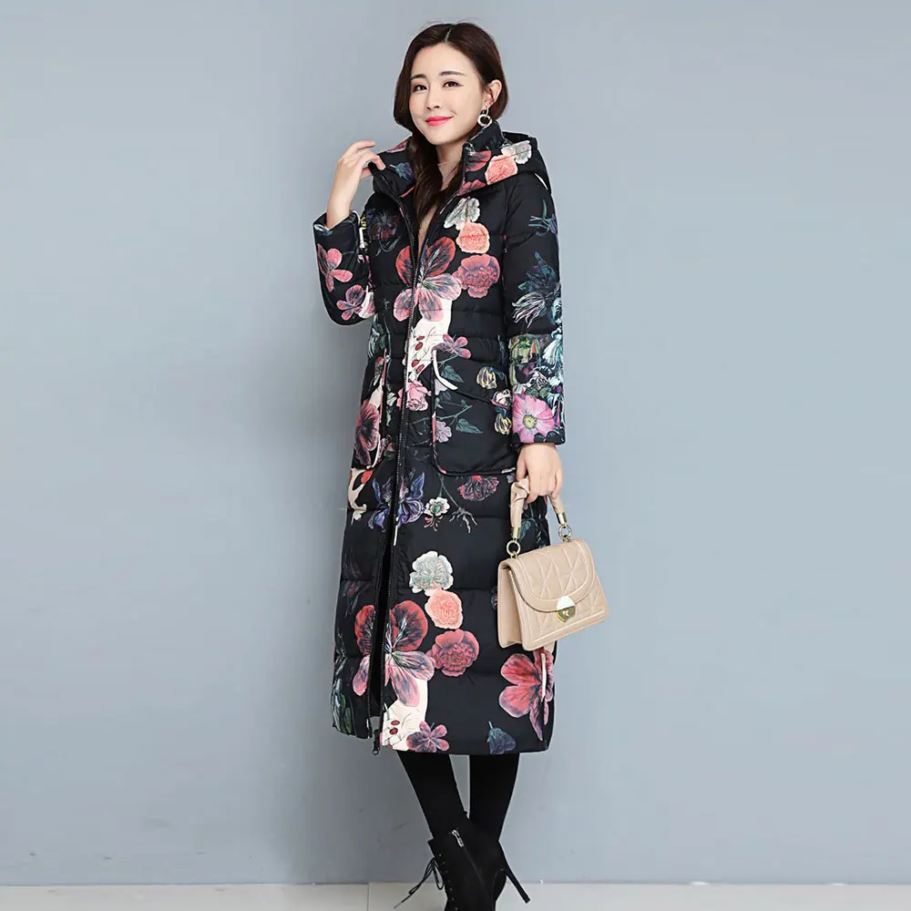 Real Shot Quality Down Jacket Women 2023 Spring New Fashion Fancy Hooded Medium Length Thick Warm 90 White Duck Down Coat Female