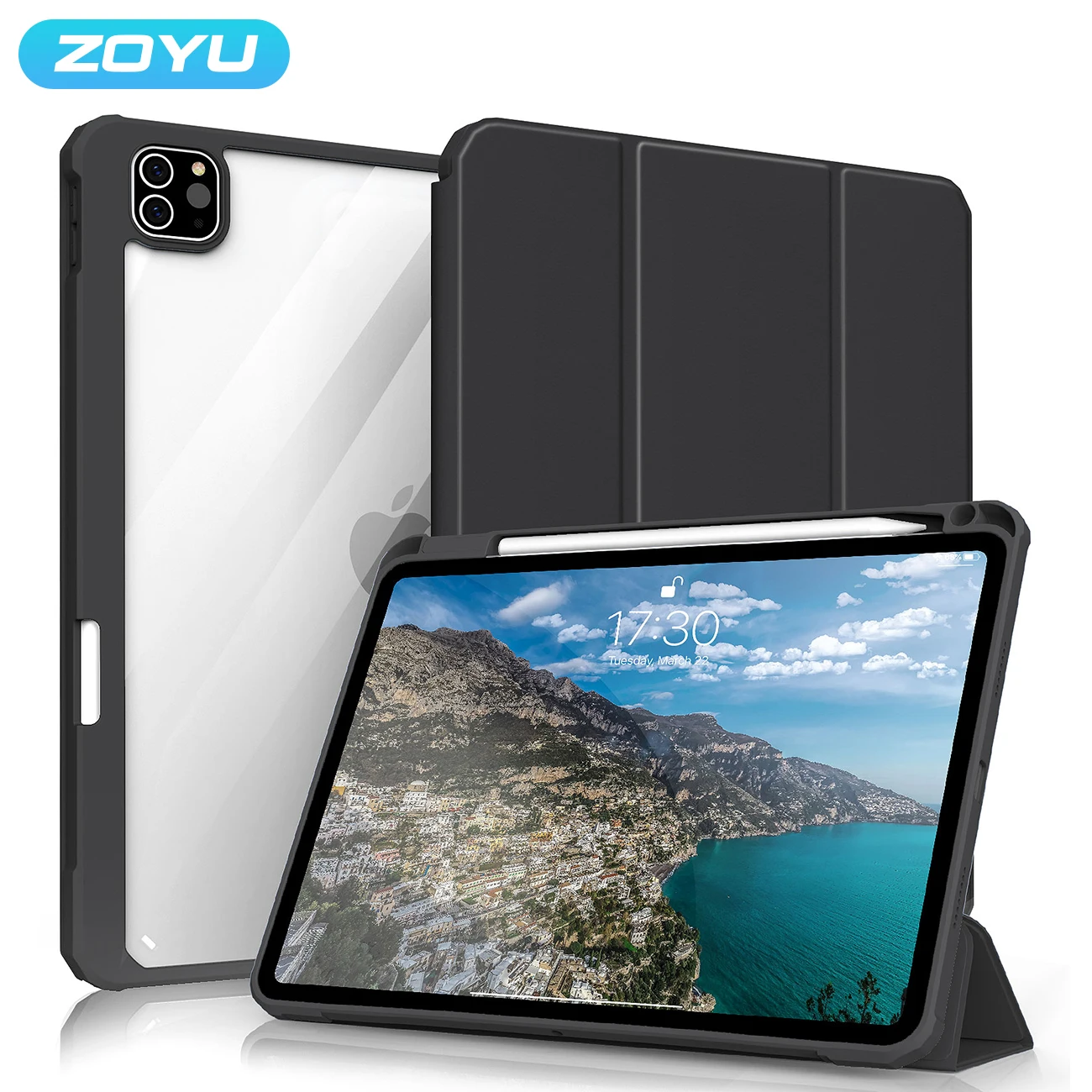

ZOYU For iPad 10.2 9/8/7th Gen Case,For iPad Pro 11 mini 6 with Pencil Holder Case,For iPad Air 4/5 10.9 Auto Sleep/Wake Cover