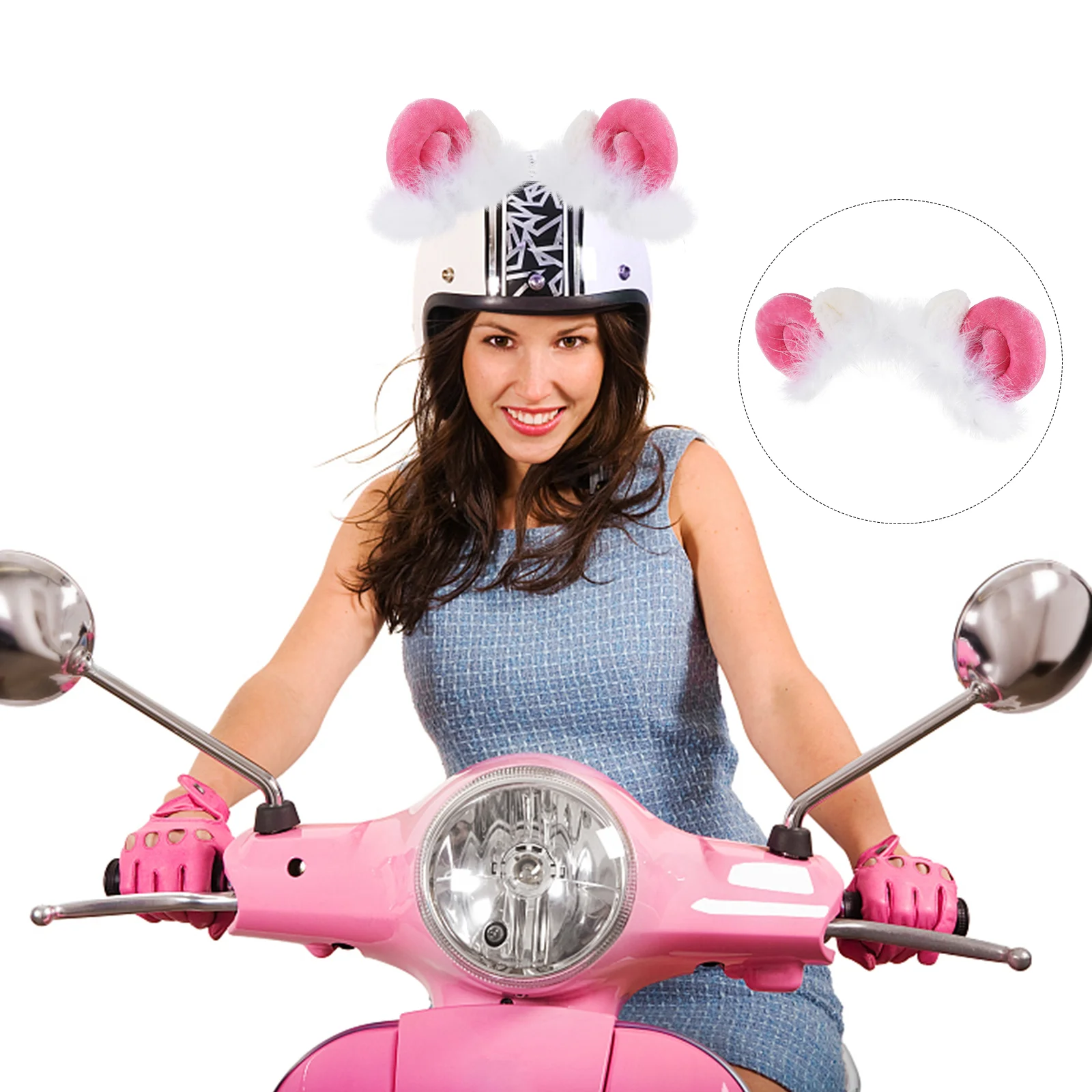 

2pcs Ears Decor Biking Goat Horn Decoration Accessories