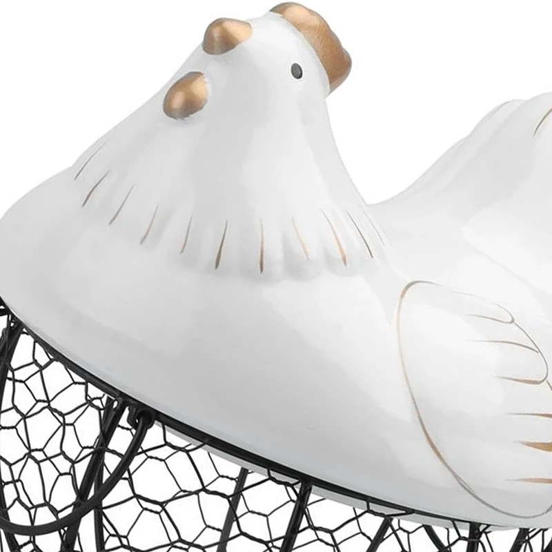 Керамическая железная корзина для куриных яиц держатель закусок фруктов всякая