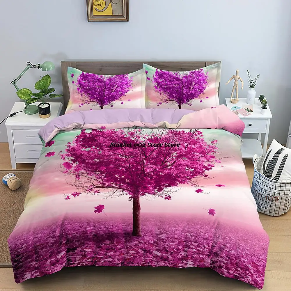 

Valentine's day romantic Bedding Set for Girls Women Duvet Cover Sets Eiffel Tower Bed Set Single Double Queen King Quilt Cover