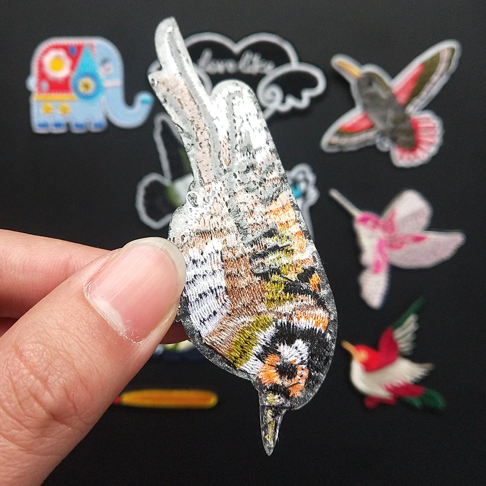 Патчи с вышивкой птиц патчи утюгом значки аппликации для одежды рюкзак сумки |