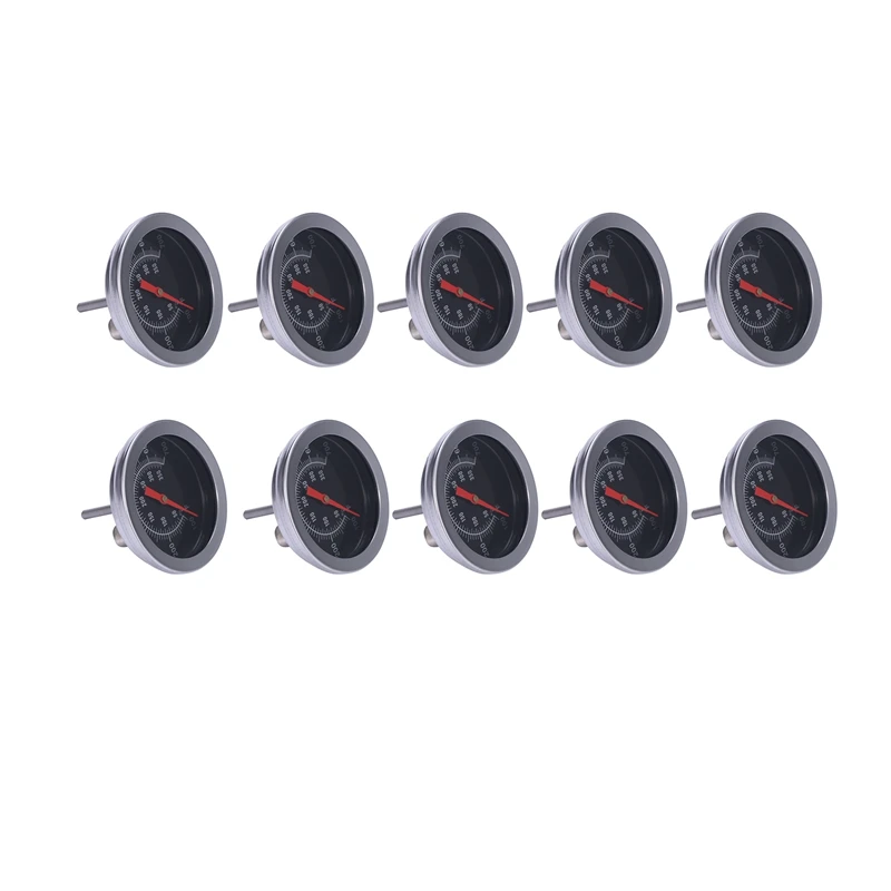 

TOP 10X Stainless Steel Oven Thermometers Bbq Smoker Pit Grill Thermometer Temp Gauge With Dual Gage Cooking Tools