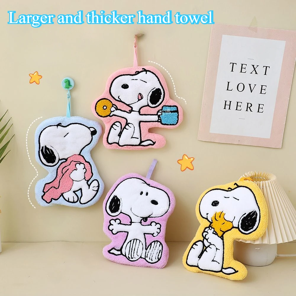 Подвесное кухонное полотенце для рук с рисунком Снупи милое супер впитывающее