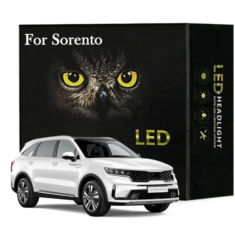 

9Pcs Led Interior Light Kit For Kia Sorento 4th Gen MQ4 2021 2020 LED Bulbs Dome Map Vanity Mirror Lights Canbus