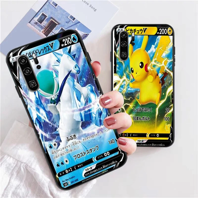 

Pokémon Flash Card Phone Cases For Huawei Honor P30 P40 Pro P30 Pro Honor 8X V9 10i 10X Lite 9A Coque Carcasa Back Cover