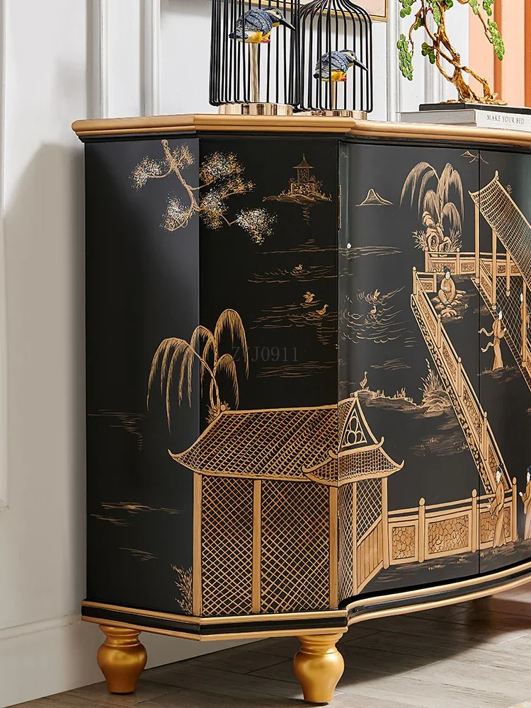 * 1Новый китайский черный золотой окрашенный французский средневековый персонаж