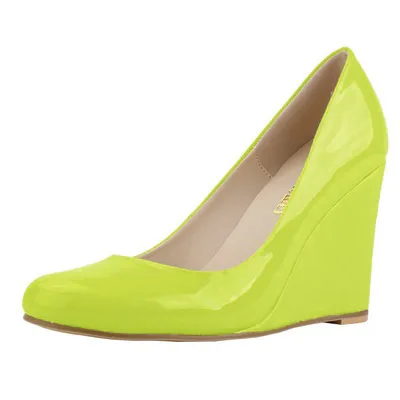 

Женские универсальные туфли на танкетке, разноцветные туфли на платформе с круглым носком, в европейском и американском стиле, модель 2023 на все сезоны, 4132