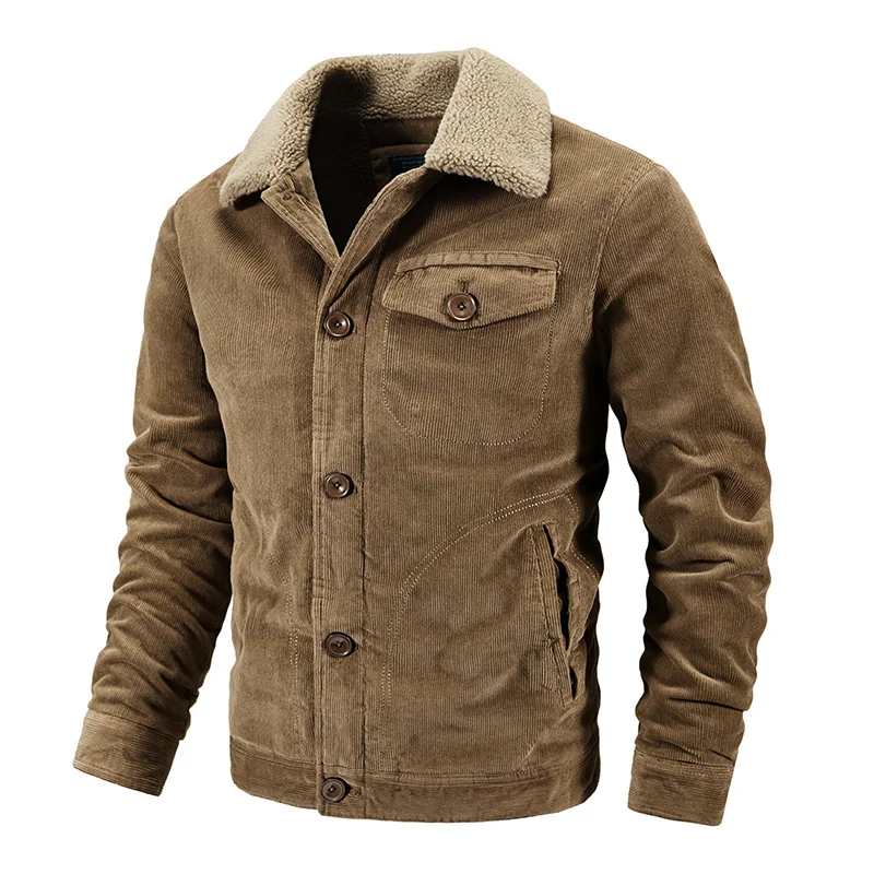 

2022 Winter Corduroy Cotton Jacket Men New Thick Keep Warm Casual Parker Men's Clothes for Snow Day Jackets Winter Jacket Men