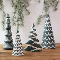 creative christmas tree wood figurines modern home decoration accessories living room decoration christmas decorations gifts