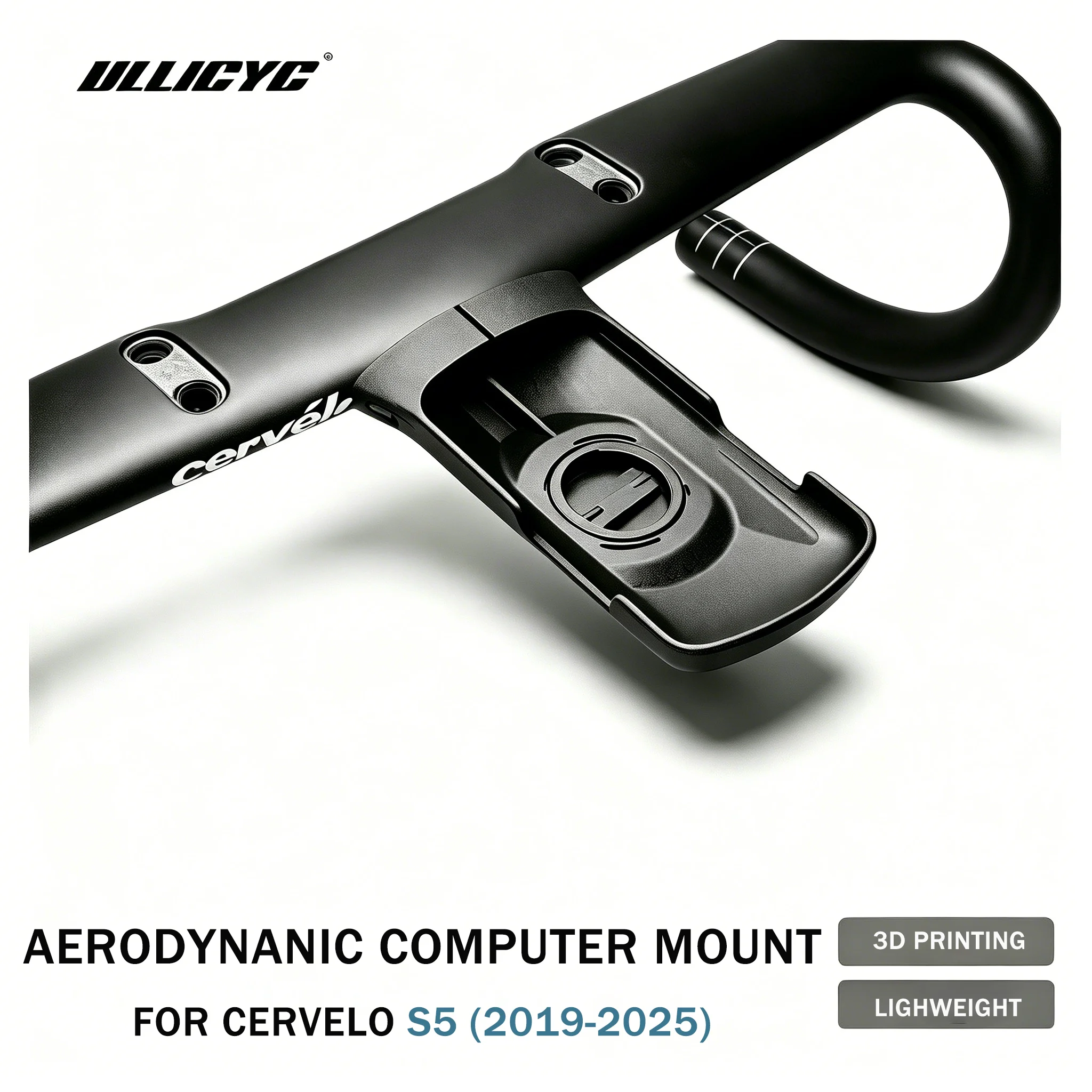 Фото Кронштейн для велокомпьютера Ullicyc 3D-печатной конструкции для Cervelo Old S5, совместимый с Garmin, Wahoo, Bryton №1