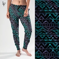 letsfind new women jogger print aztec have pocket fitness harem pants high quality soft streetwear women