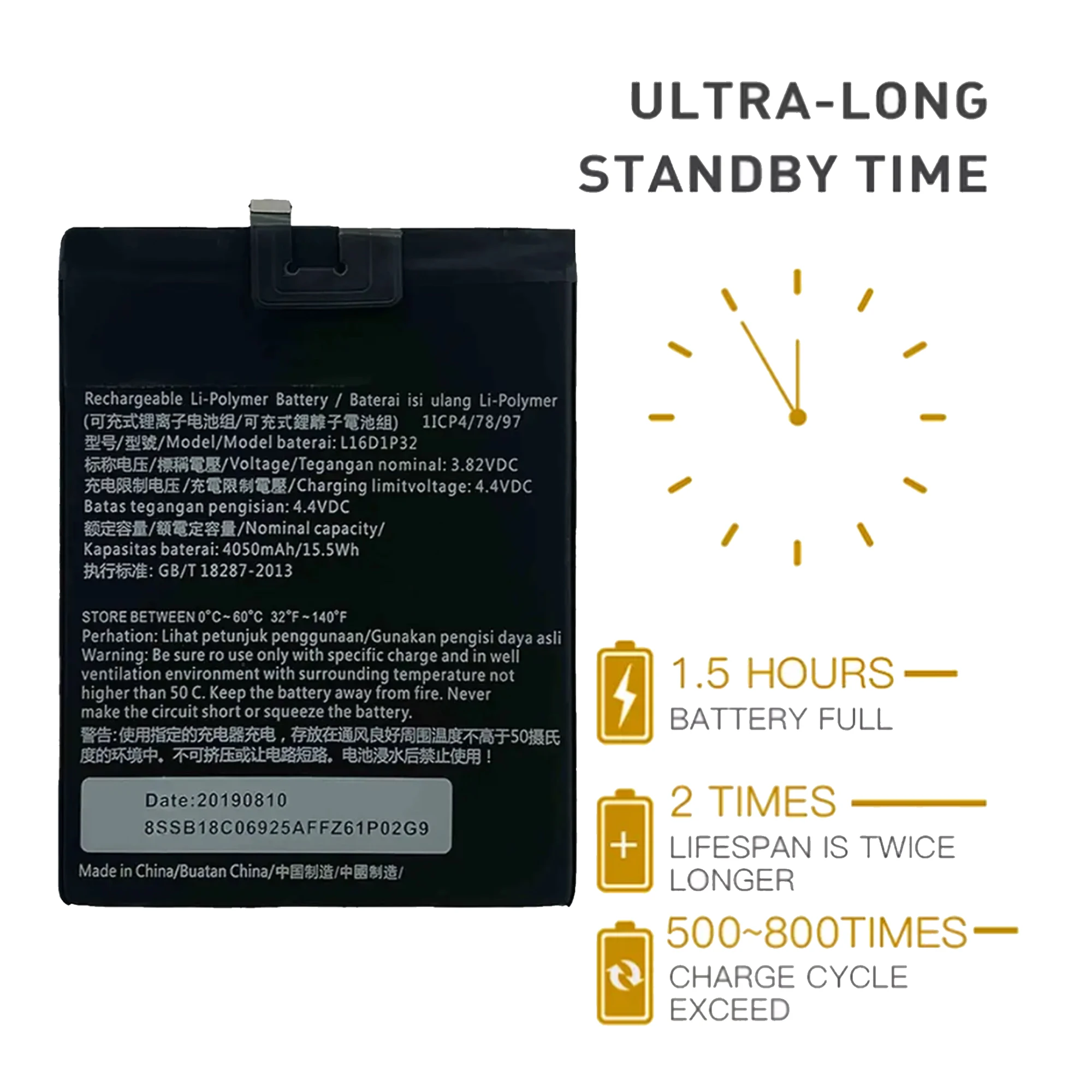 L16D1P34 Battery For Lenovo TAB4 8 TB-8504N TB-8504X TB-8504F TAB4 8 plus TB-8704F 8704X 8704N Original Capacity Tablet Batterie enlarge