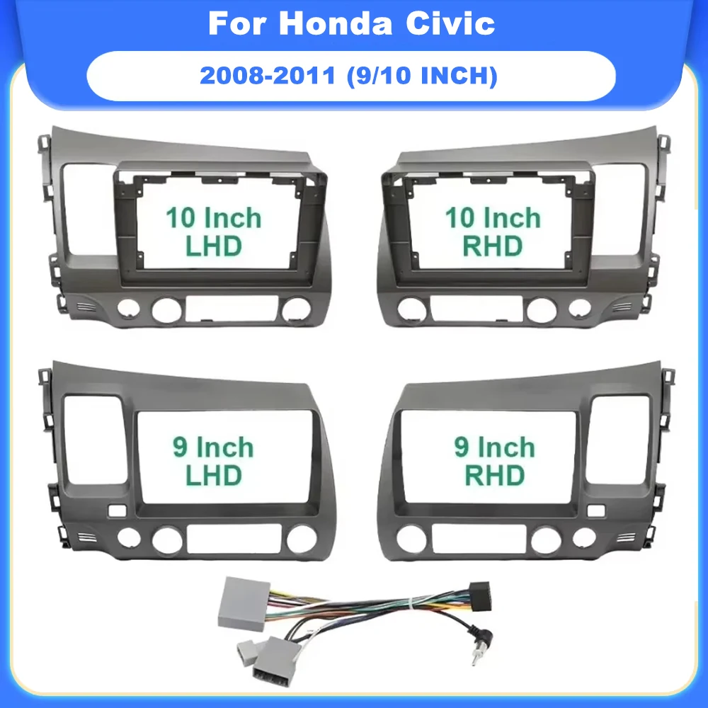 9-дюймовая 10-дюймовая Автомобильная аудиорамка адаптер для Android стандартная