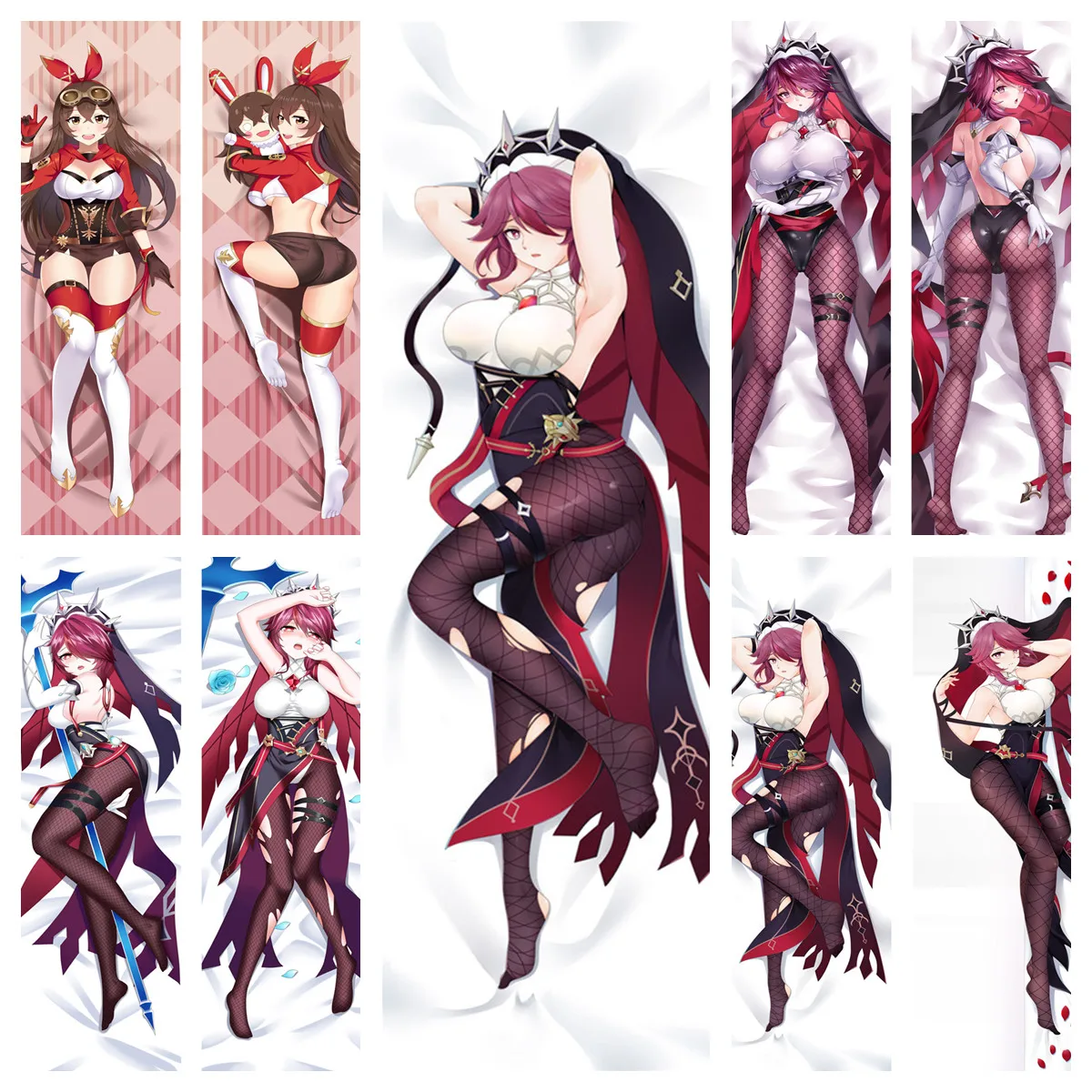 

Genshin Impact Cosplay Аниме Подушка дакимакура чехол Rosaria наволочка домашнее постельное белье обнимающая Подушка Чехол сделай сам на заказ