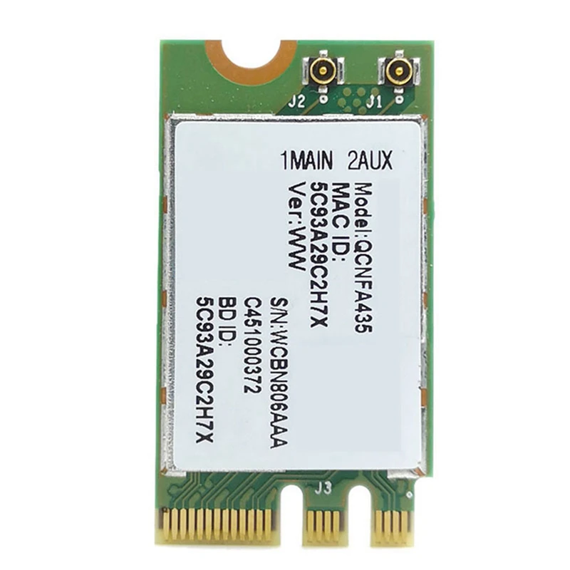 Беспроводная карта адаптера для Qualcomm Atheros QCA9377 QCNFA435 802.11AC 2 4G/RISE-5X NGFF WIFI Bluetooth 4 1