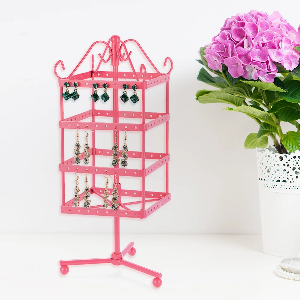 

Square Earrings Jewelry Display Rack Women Necklace Bracelets Organizer Holder