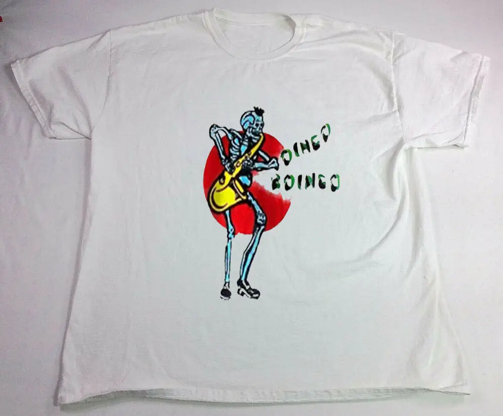 Oingo Boingo Футболка 1982 Hell Tour включая билет носился один раз NG1067 Футболки унисекс