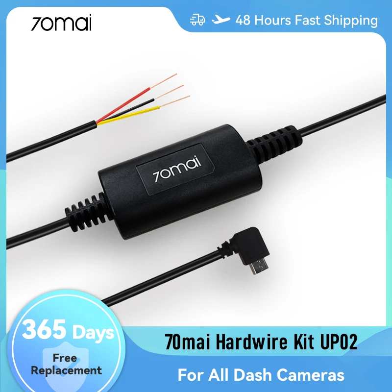 

70mai Parking Surveillance Cable Hardwire Kit UP02 for 70mai 4K A800S A500S A400 M300 1S Lite2 Realize 24H Parking Monitoring