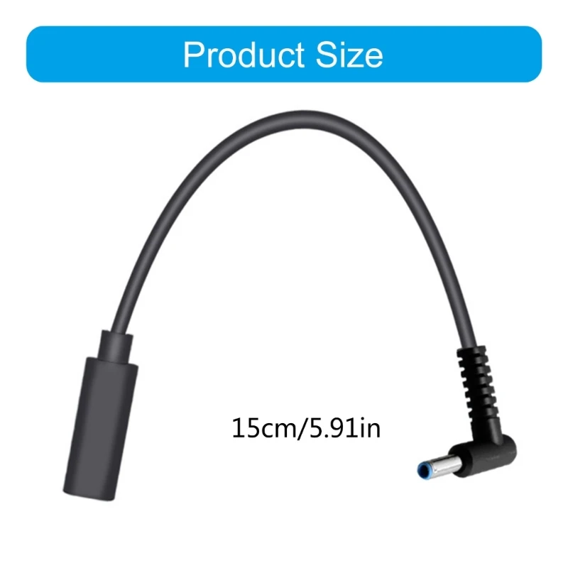 USB C с гнездом DC4 5x3 0 мм наконечник 4 5 3 кабель питания шнур для ноутбука 100 Вт