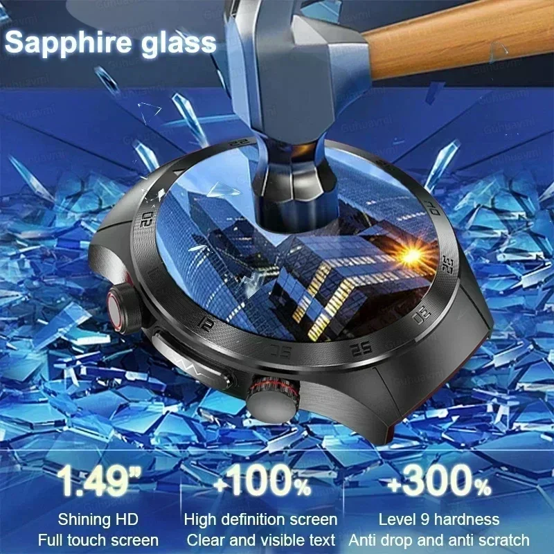 Смарт-часы мужские с тремя измерениями пульса уровня сахара в крови и мочевой