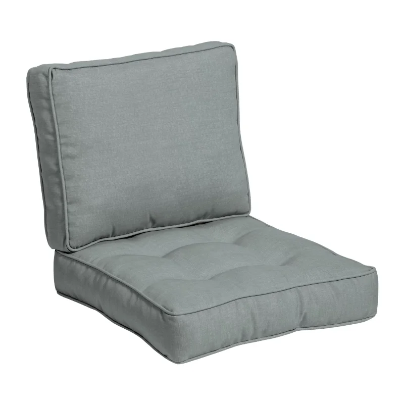 

PolyFill Outdoor Deep Seating Cushion Set 24 x 24, Stone Grey Leala