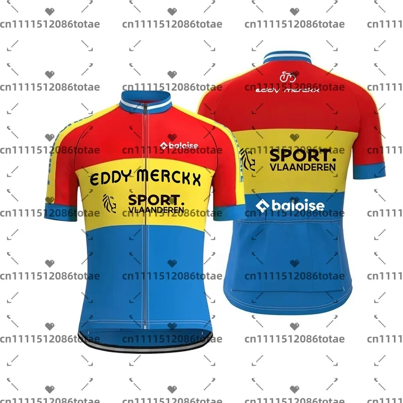Фото Мужская велосипедная майка Baloise Team, спортивный велосипедный костюм Vlaanderen, велосипедная майка, велосипедная рубашка, велосипедные шорты, MTB №5