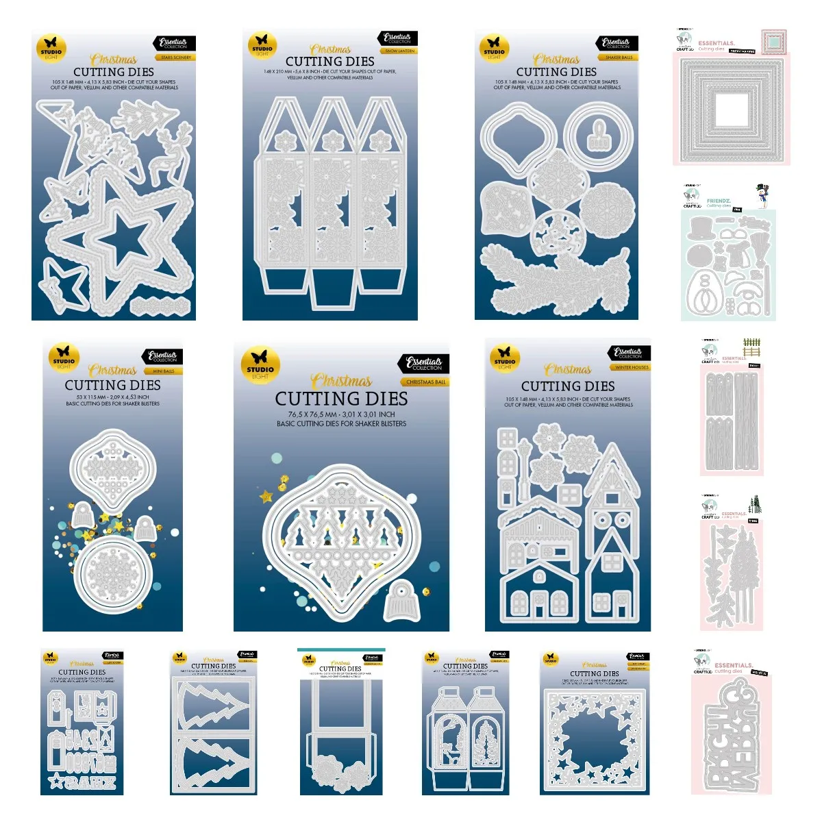

Trees Fence Deer Lantern New Metal Cutting Die DIY Scrapbooking Paper Making Cuts Crafts Template Handmade Card Big Die