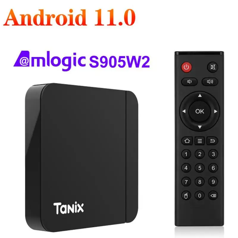 ТВ-приставка Tanix W2, Android 11, Amlogic S905W2, 4 + 64/32/16 ГБ, H.265, AV1