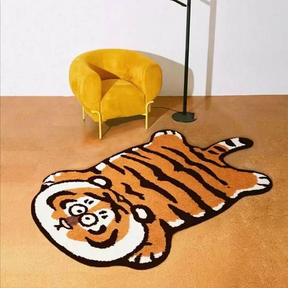 

Симпатичный тигровый коврик для детской комнаты мультяшный ковер плюшевый толстый напольный коврик для ванной Нескользящий Впитывающий п...