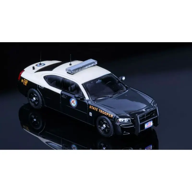 Фото Модель автомобиля Dodge Charger Florida Highway Patrol FHP в масштабе 1/64, литая под давлением, из сплава, коллекционная игрушка-симулятор, подарок для мальчиков # пийтии №2