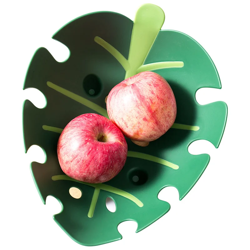 

Turtle Leaves Plastic Fruit Plate Creativity Decorative Trays Candy Storage Dish Dressing Table Jewelry Dish Home Decoration