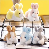size 10cm animal plush stuffed toys rabbit doll bunny keychain wedding gift small pendant multi colors
