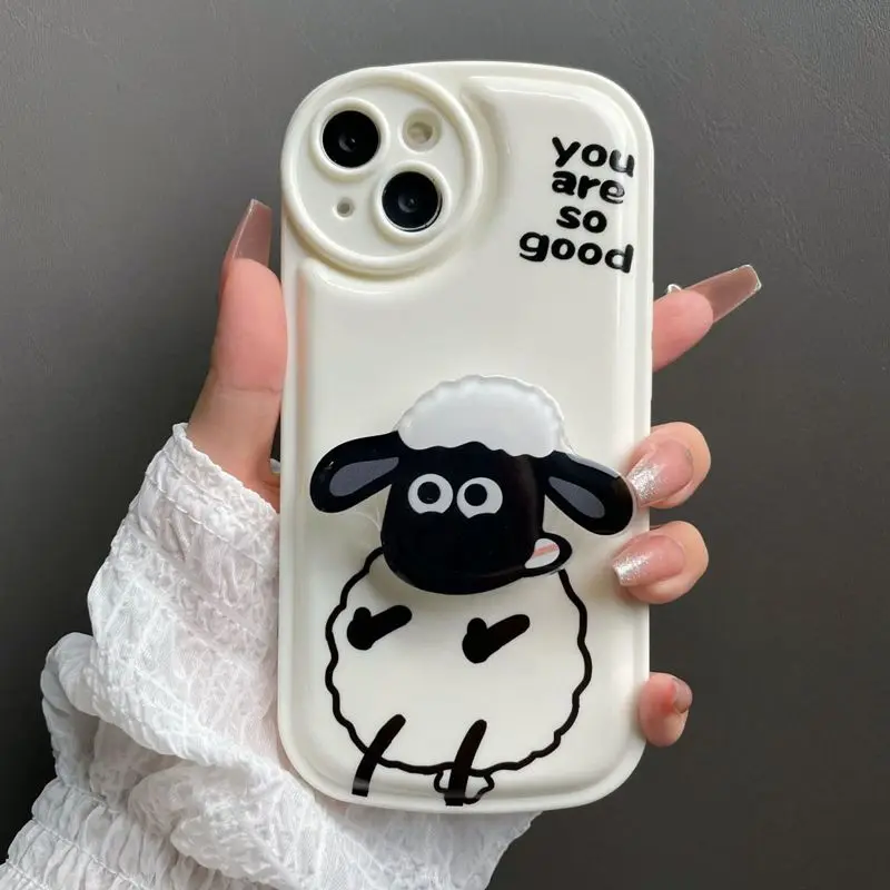 

With Phone Holder Case for Xiaomi mi 11 ultra 12 Redmi Note 11 Cases with Griptok Grip tok Note 10 Cute Girl Women