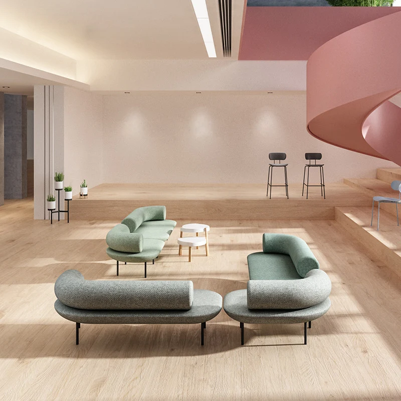 

Simple Modern High-quality Arc Sofa Hotel Lobby Special Sofa Creative Fabric Living Room Combined Sofa Home Furniture Sofa Width