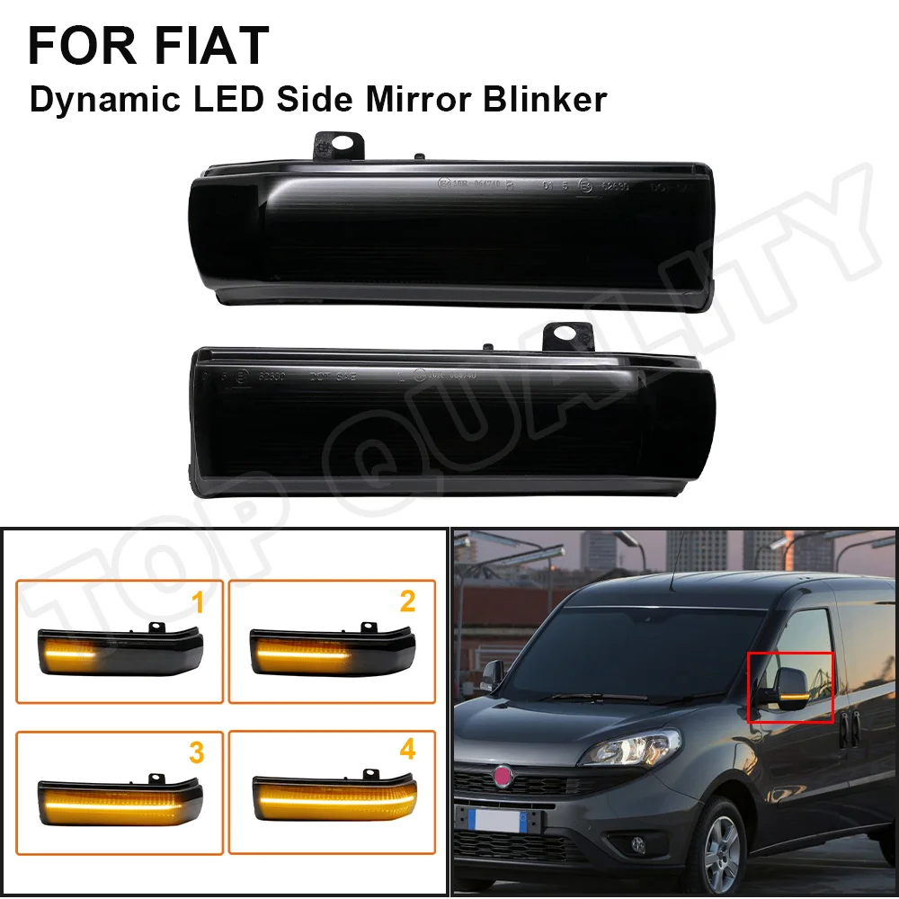 Светодиодный поворотник бокового зеркала для Fiat Doblo 2010-2021 указатель поворота Opel