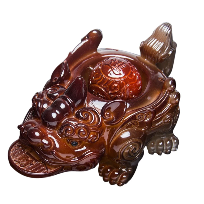 

Tea Pet Decoration Toads Can Spray Water Table Tea Set Discoloration Feng Shui Auspicious Decoration