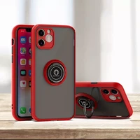 protection case for iphone 11 12 13 pro max x xr xs max 6 7 8 plus se ring stand holder back matte cover