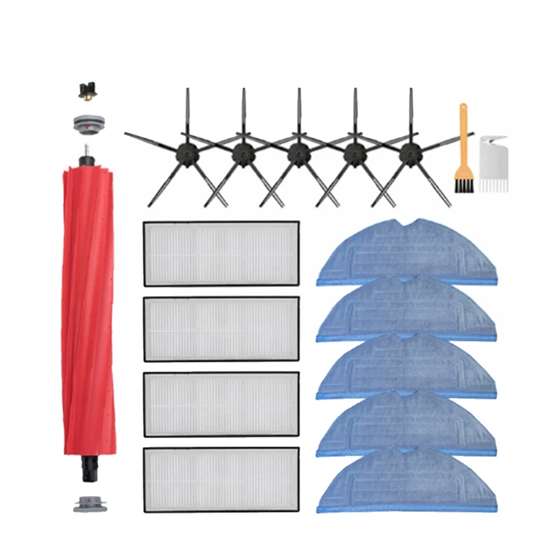

1 Set Brush Hepa Filter Mops For Xiaomi For Roborock S7 S70 S75 S7max S7maxv T7S T7plus Vacuum Cleaner Replacement