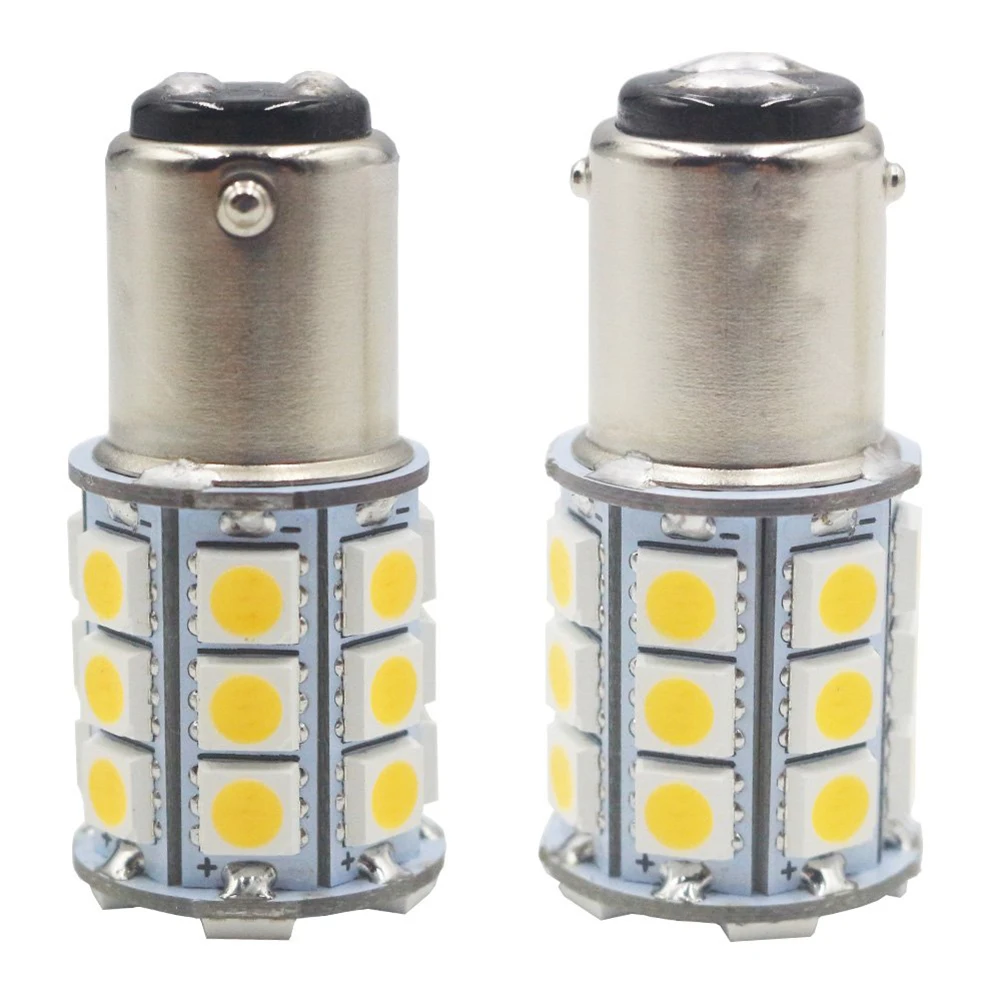 Белые 27-SMD BA15D Светодиодные лампы для внутреннего освещения кабины морской лодки