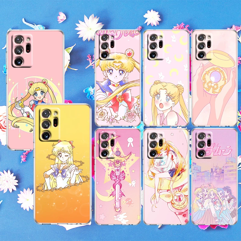 

Catoon Sailor Moon For Samsung S21 Plus S20 FE A52 A12 5G A8 A7 A6 A5 j4 j5 j6 j7 j8 2018 2017 Transparent Phone Case