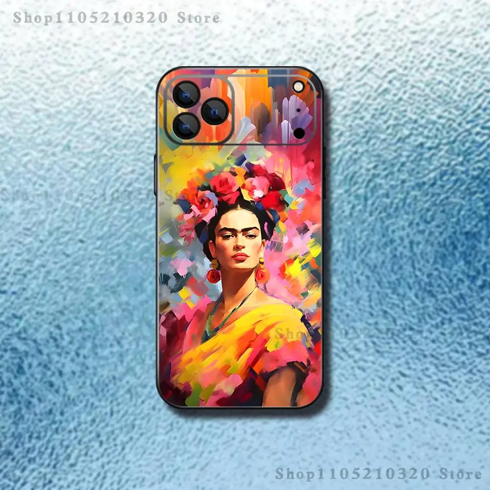 Чехол для телефона Artist F-Frida K-Kahlos для iPhone 17,16,15,14,13,12,11, Pro Max, XS, X, XR, SE, Mini,8,7, мягкий силиконовый черный чехол (art.: 3920d312bf8a4) - 3920d312bf8a4