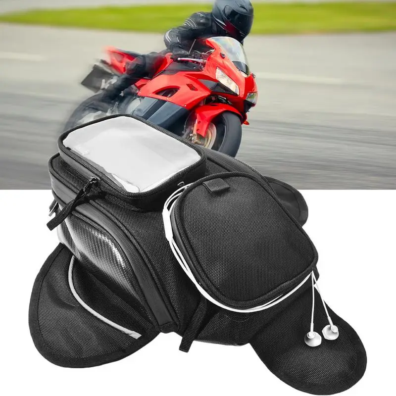 

Motorcycle Tank Bag Multipurpose Racing Backpack Portable Magnetic Fuel Tank Bag Waterproof Luggage Bags Motorcycle Accessories