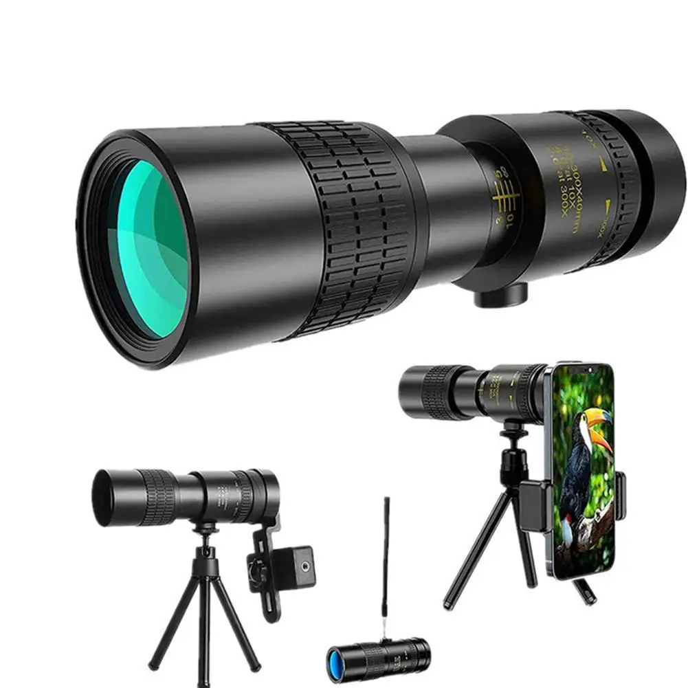 

Monocular 10-300x40 Low-light Night Vision High-definition Imaging Optical Telescope Outdoor Telescopic Camping Accessories