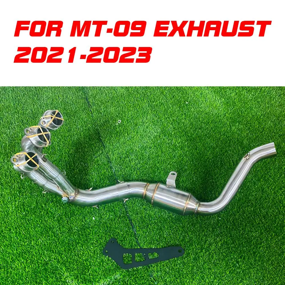 

Motorcycle Exhaust Escape full Systems Front Link Pipe Connect 51mm Muffler Slip On For Yamaha MT-09 MT09 FZ-09 2021 2022 2023