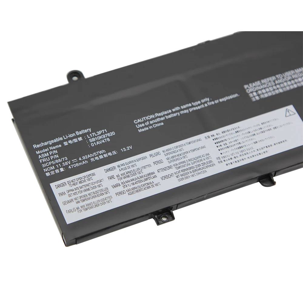 L17L3P71 11,58 В 57 Втч аккумулятор для ноутбука Lenovo ThinkPad T480S серии 01AV478 SB10K97620 01AV479 01AV480 L17M3P71 L17S3P71 (art.: 3920cf3462f4e) - 3920cf3462f4e