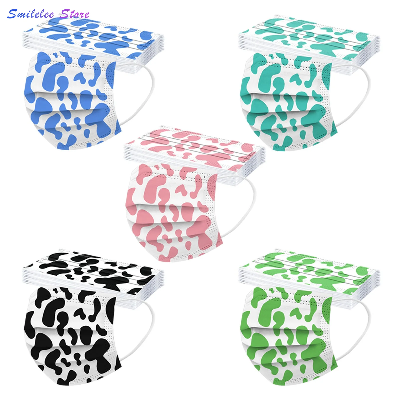 

50 Pack Adult's Disposable Face Masks 3 Ply Filter Protection Маска cosplay Face mask Breathing Outdoor Dust Smog Proof 2022