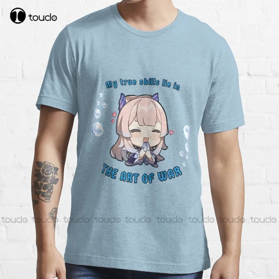 

Genshin Sangonomiya Kokomi трендовая футболка мужские спортивные рубашки и футболки цифровой печати дышащий хлопок ретро